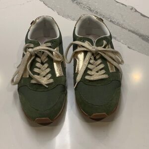 Faguo Green and Gold Women's Sneakers Sz39 Worn Once